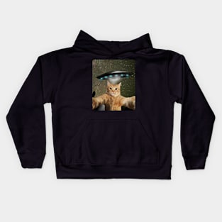 CAT SELFIE UFO Kids Hoodie